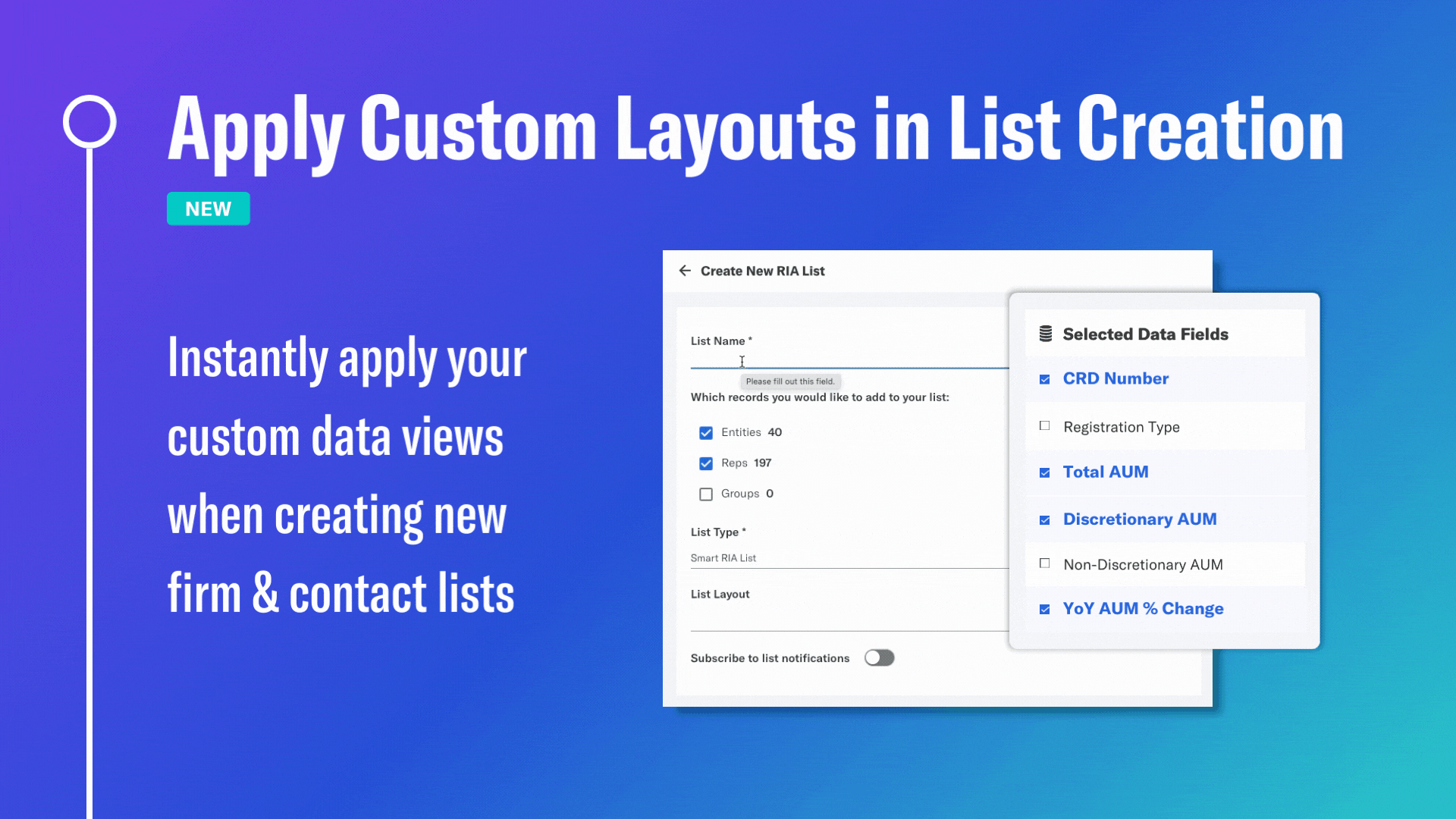 Apply Custom Layouts